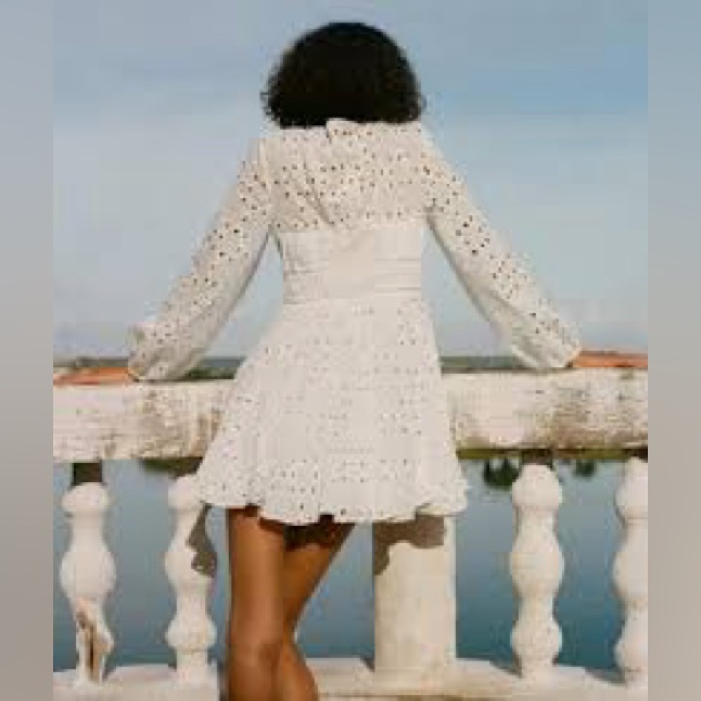 Gianni Bini white eyelet dress medium - Picture 3 of 13
